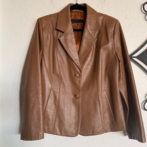 GIAN MORI Vintage Women’s Brown Leather Jacket - M